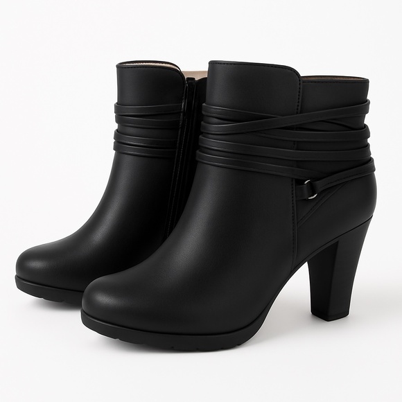 Women’s White Mountain Faux Suede Bootie - 9W - BLACK - NEW in Box - Picture 2 of 11